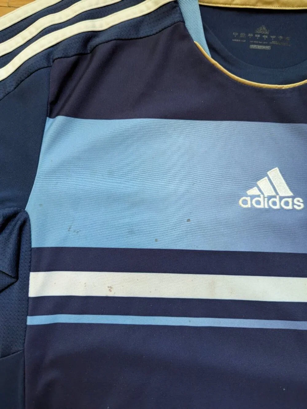 VINTAGE! Adidas Argentina AFA 2011 Away Jersey Navy Blue ClimaCool (Mens Small)